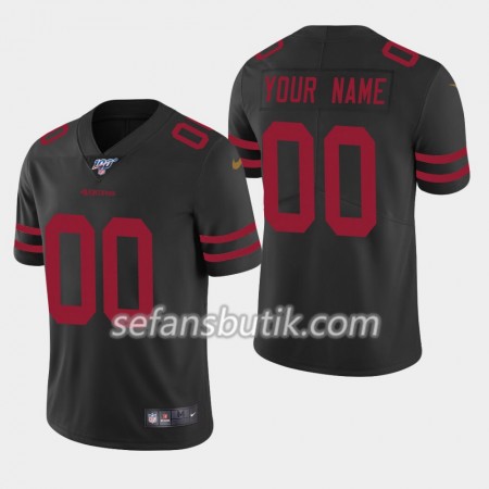 San Francisco 49ers Tröjor Custom Nike Svart 100th - Herr San Francisco 49ers Tröjor Custom Nike Svart 100th - Herr